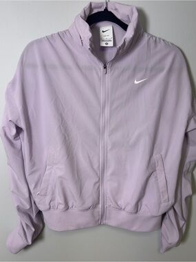 Nike Girls Lavender Full-Zip Dri-Fit Jacket Size L w/ Packable Hood